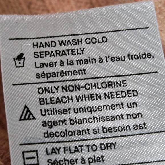 Vince Sweater Womens Small Tie Back Dolman Sleeve Cashmere Wool Peach Pink - Picture 12 of 12